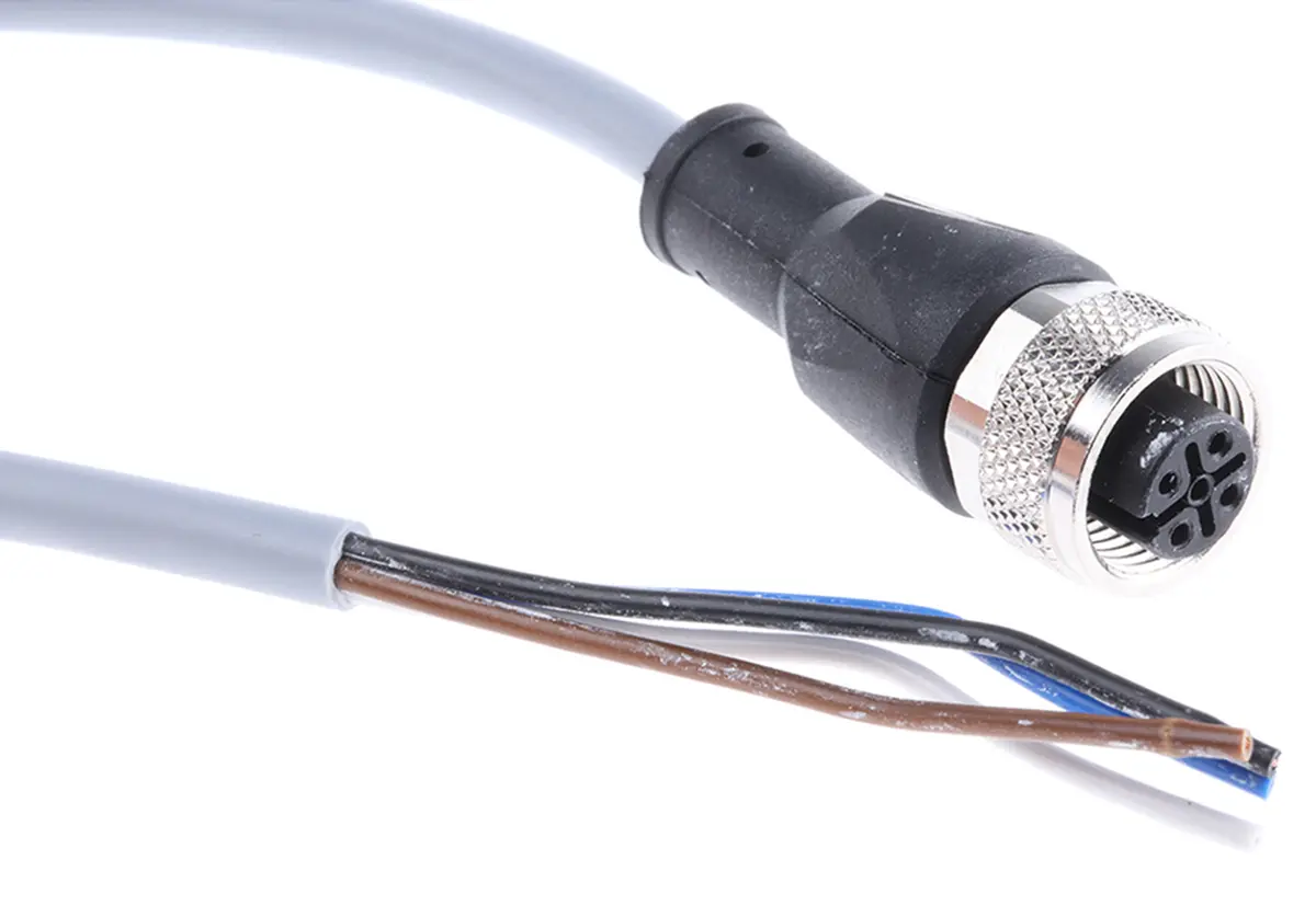 Produktfoto 1 von Jumo 909725, 4-polig Sensor-Betätigungselementkabel, M12 Buchse / Freies Ende, Länge 2 m