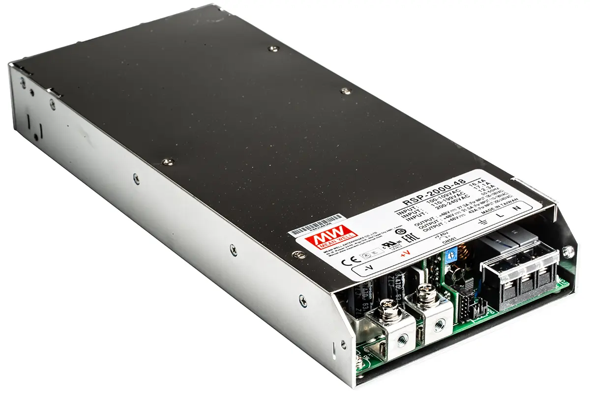 Produktfoto 1 von MEAN WELL RSP-2000 Schaltnetzteil 1 48V dc 2 kW, Fahrgestell 370 V dc, 264V ac
