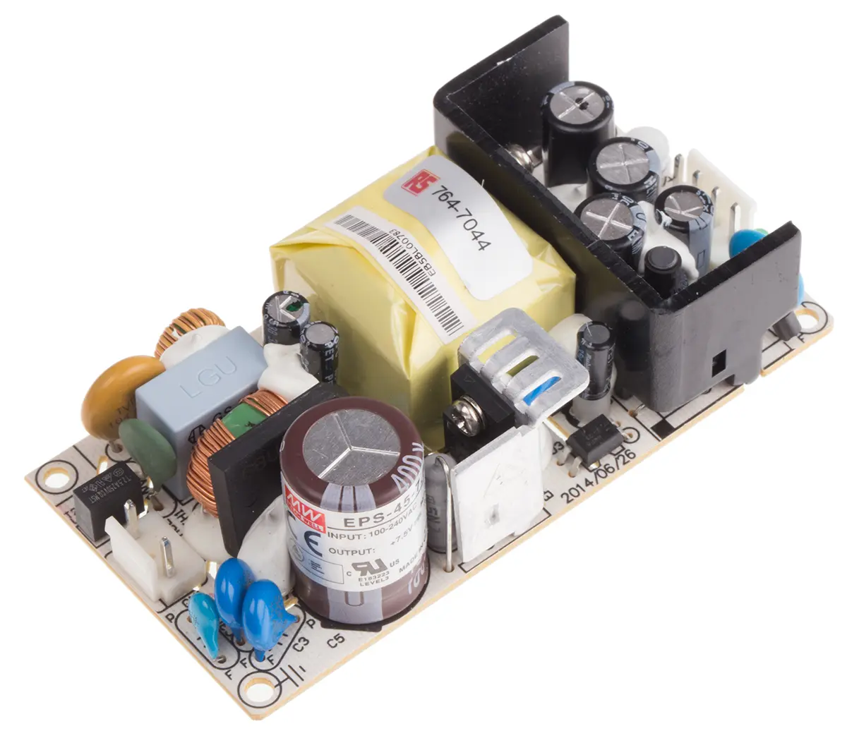 Produktfoto 1 von MEAN WELL Schaltnetzteil, 7.5V dc / 5.4A 40.5W 127 → 370 V dc, 90 → 264 V ac Offene Bauform,