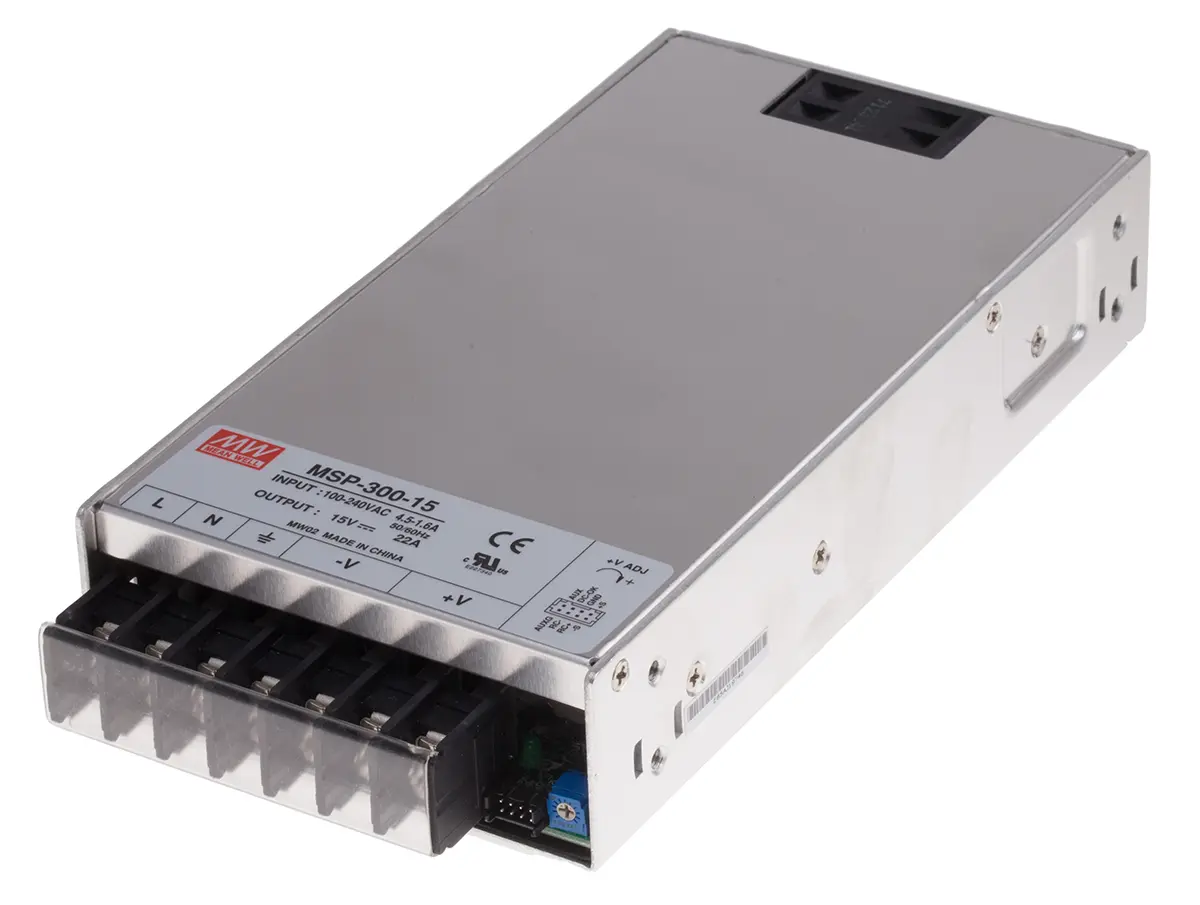 Produktfoto 1 von MEAN WELL MSP-300 Schaltnetzteil 1 15V dc 330 W, Fahrgestell 370 V dc, 264V ac