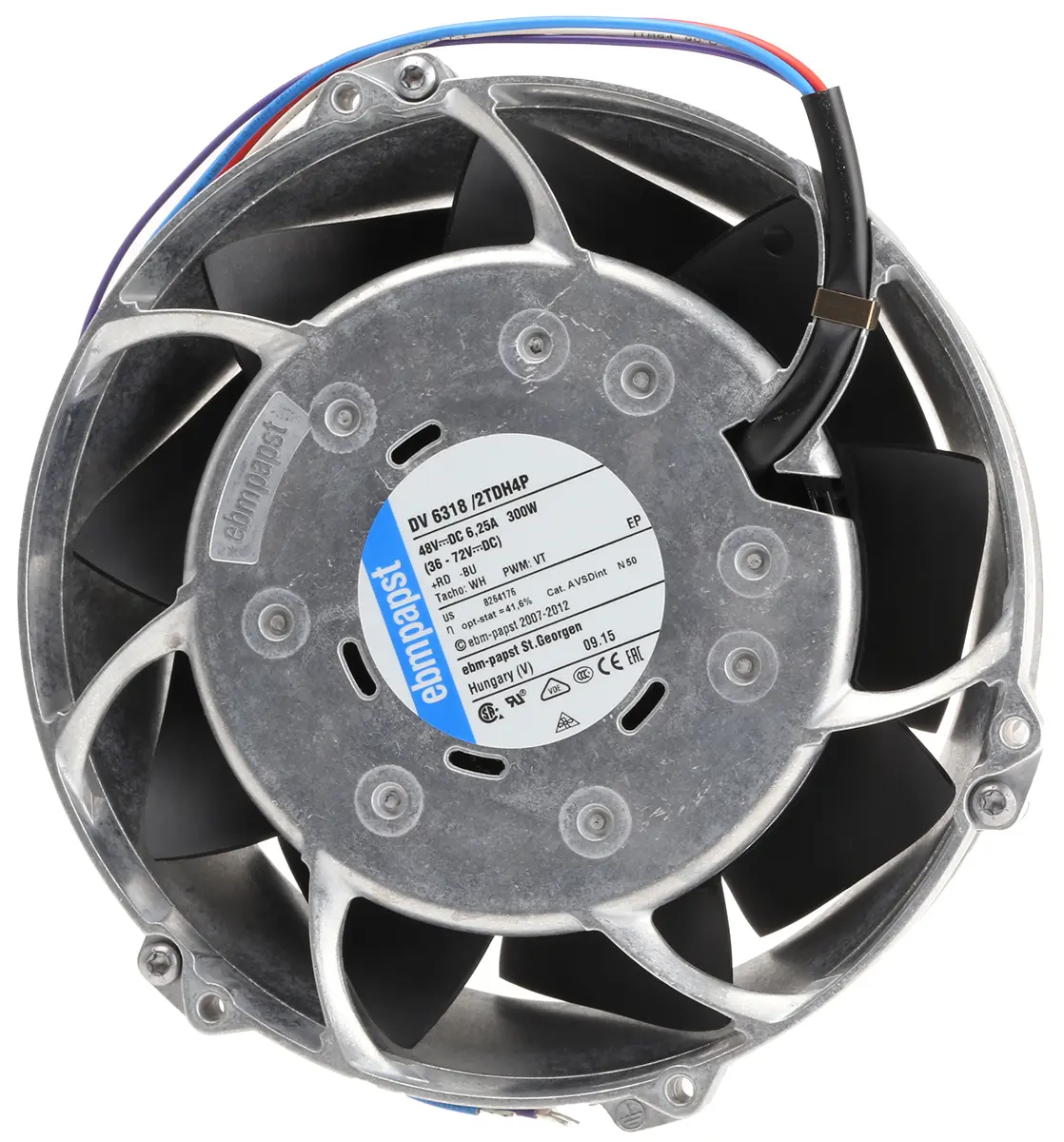 Produktfoto 1 von ebm-papst DV 6300 TD - S-Force DC-Axiallüfter, Kugellager, 48 V dc / 300W, 172 x 51mm, 6500U/min, 1050m³/h