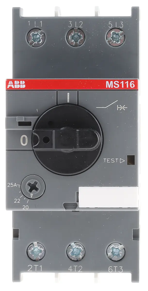 Produktfoto 1 von ABB MS Range MS116 Motorschutzschalter, 20 → 25 A 690 V 97.8mm x 45mm