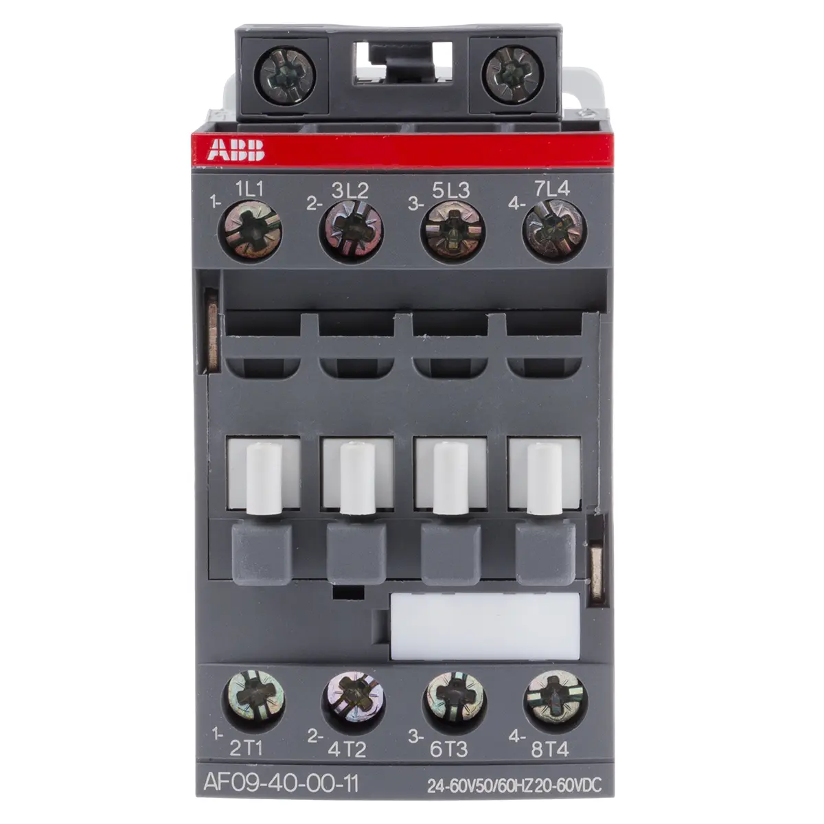 Produktfoto 1 von ABB AF09 Schütz 24 V ac/dc-Spule, 4-polig, 690V ac / 25 A 60 V 4 kW 4 Schließer Motorsteuerung