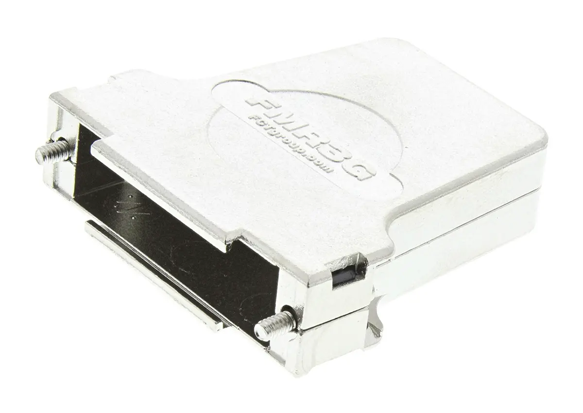 Produktfoto 1 von FCT from Molex FMR D-Sub-Gehäuse Gerade, 25-polig, D: D-Sub-Gehäuse Zugentlastung, Silber, Größe B, aus Zinkdruckguss