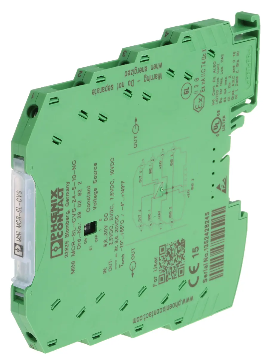 Produktfoto 1 von Phoenix Contact Serie 3RS7025 Signalwandler 9.6/30 V dc, Spannung 9.6/30 V dc EIN / Spannung DIN-Hutschiene