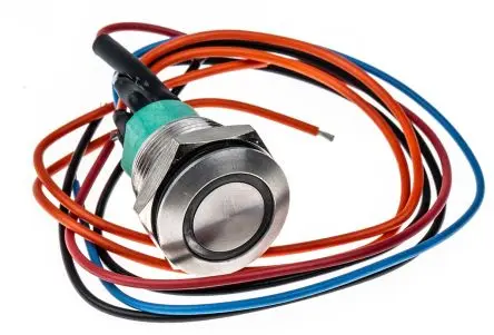 Produktfoto 1 von APEM AV Druckschalter Grün Beleuchtet Tastend Panel Ø 19.2 mm, 1-poliger Umschalter / 1A 30 V dc, IP67