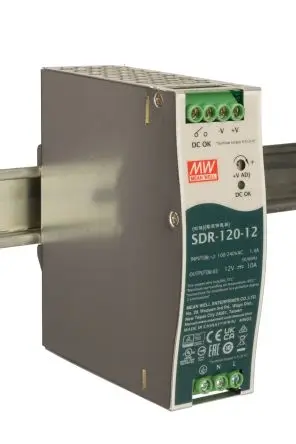 Produktfoto 1 von MEAN WELL SDR DIN-Schienen Netzteil Getaktete Stromversorgung 264V ac AC / 10 A 14V dc DC 120 W