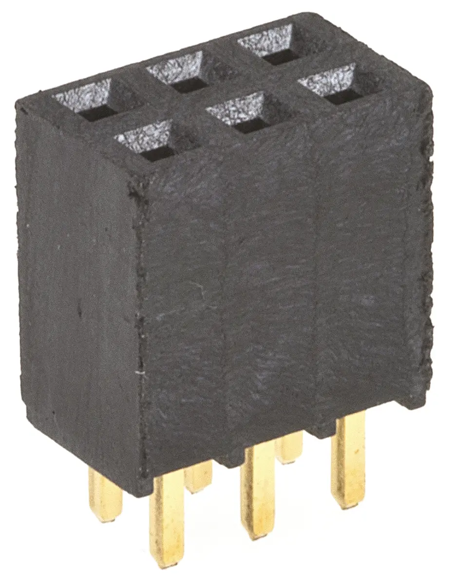 Samtec SSQ Leiterplattenbuchse Gerade Durchsteckmontage 6-polig / 2-reihig, Raster 2.54 mm Lot