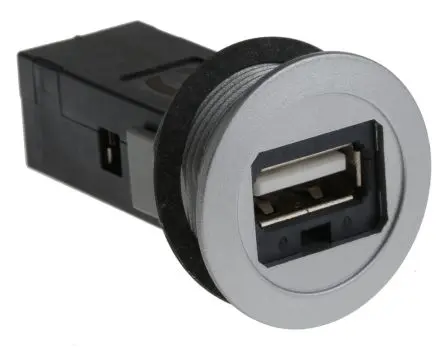 Produktfoto 1 von HARTING, Gerade har-Port USB-Steckverbinder Buchse USB Typ A 1, Panel USB 2.0 IP20