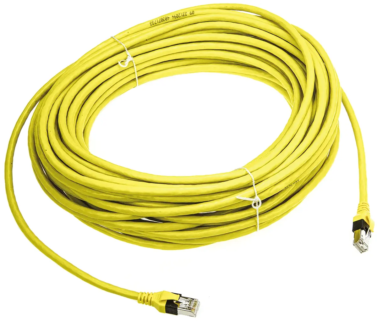 Produktfoto 1 von HARTING Kat. 6 Ethernet-Kabel, 20 m, Gelb, A RJ45 Stecker, B RJ45 Stecker Abgeschirmt, Polyurethan