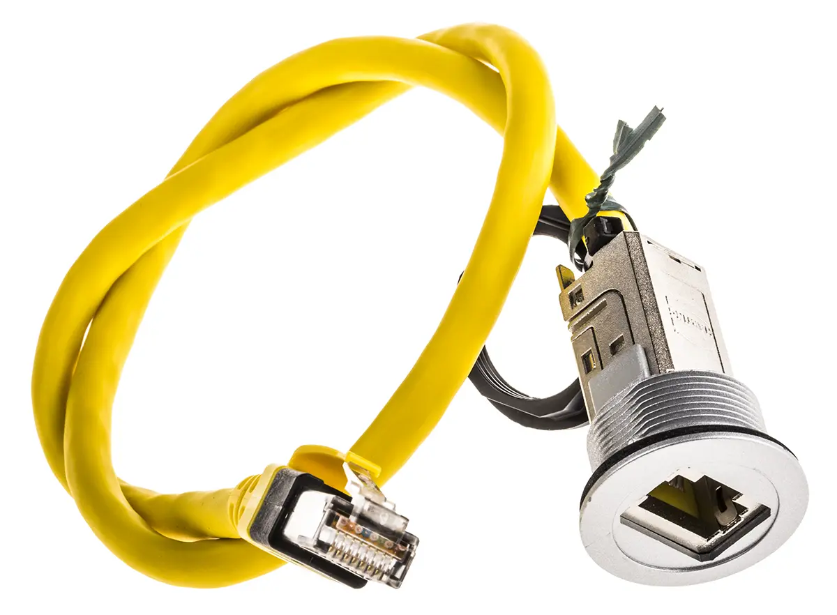 Produktfoto 1 von HARTING, RJ45 RJ-Kupplung, RJ45 Stecker/RJ45 Buchse, Kat. 6, 1 -Port, Typ Abgeschirmt, Gerade, L 500 mm, Typ Kupplung