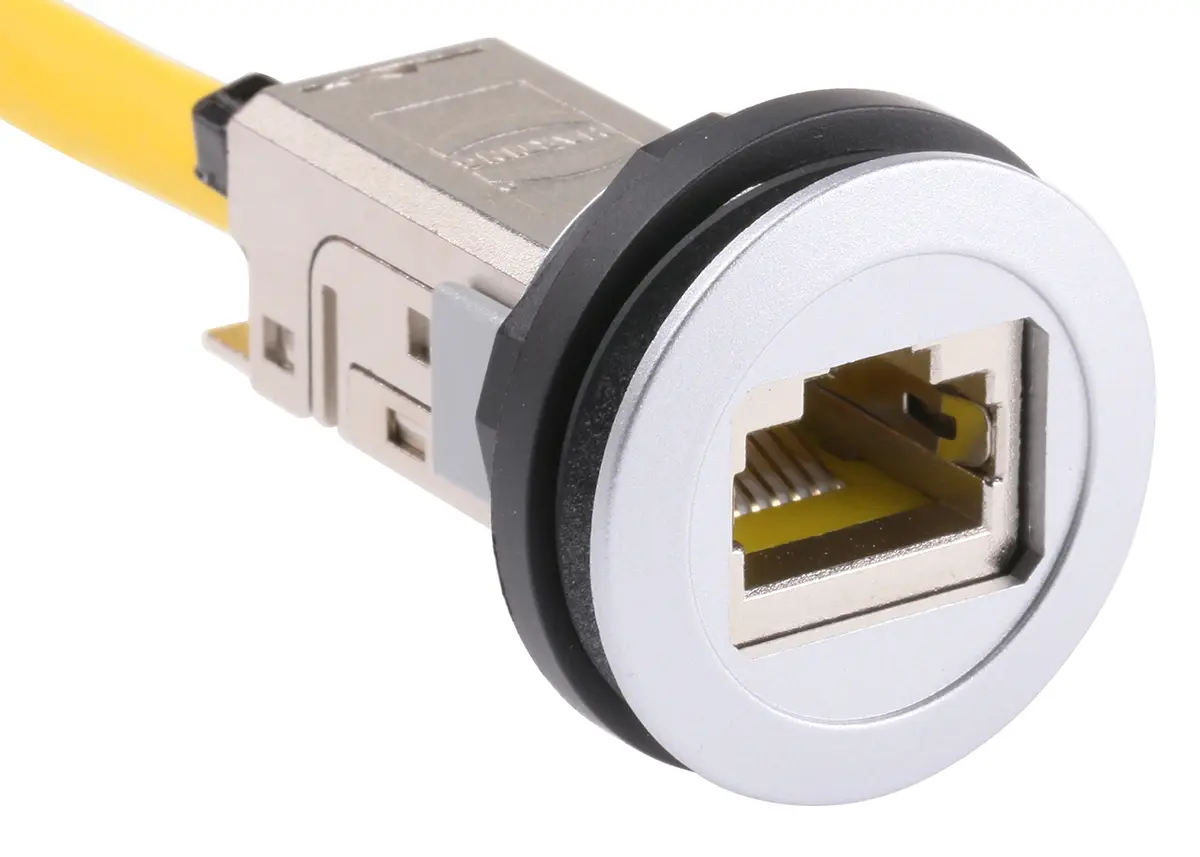 Produktfoto 1 von HARTING, har-Port RJ-Kupplung, RJ45 Stecker/RJ45 Buchse, Kat. 6, 4 -Port, Typ 360°-Schirmung, Gerade, L 1.5 m, Typ