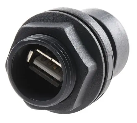 Produktfoto 1 von Bulgin, 30° 6000 USB-Steckverbinder Buchse USB-Typ B auf A 4, Panel USB 2.0 IP66, IP68