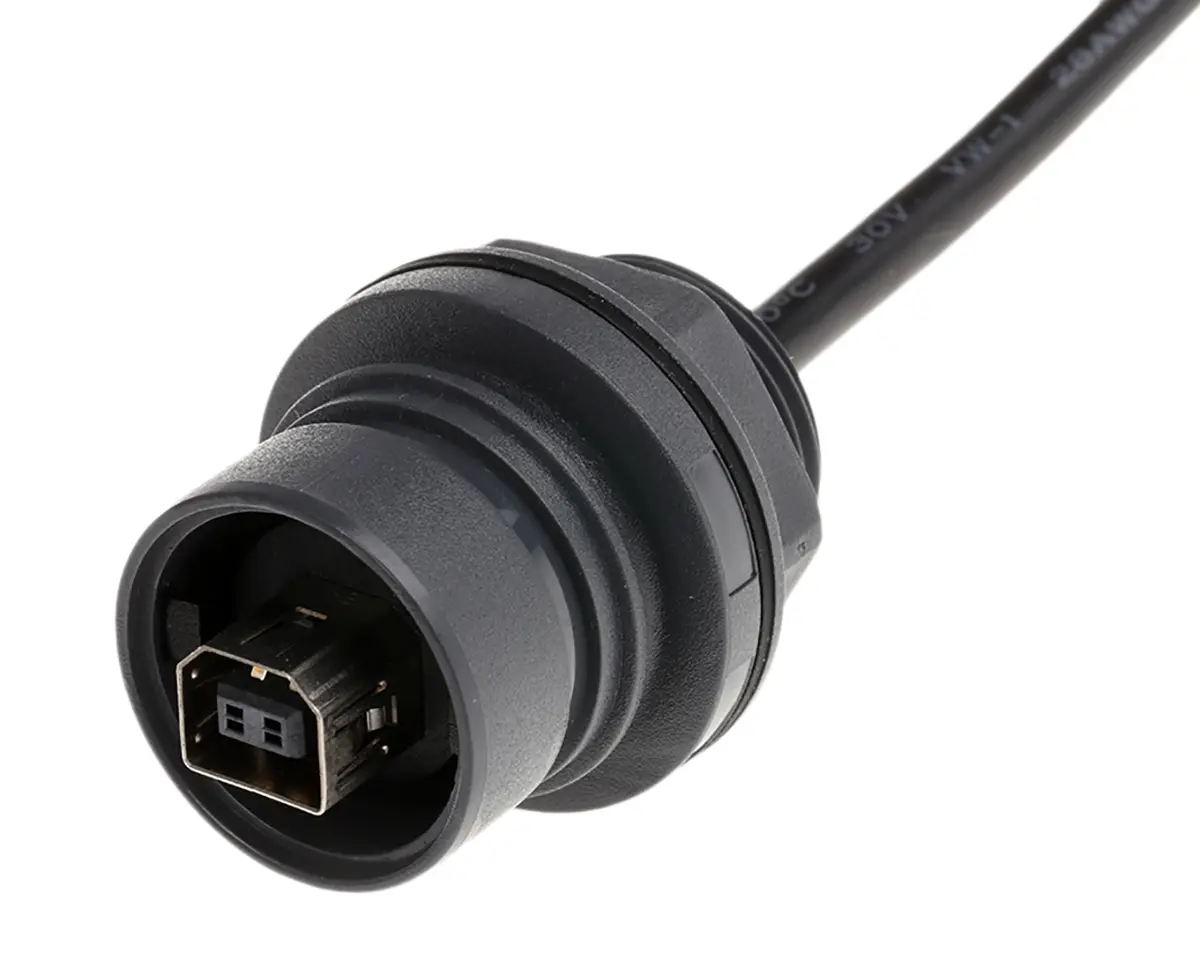 Produktfoto 1 von Bulgin USB-Kabel, USB B / 5-polig, IDC, 100mm USB 2.0 Schwarz