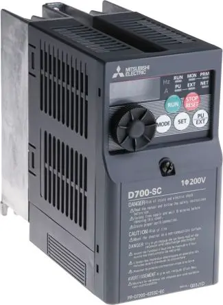 Produktfoto 1 von Mitsubishi Electric FR-D720S 1-Phasen Frequenzumrichter 0.4 kW 240V 2.5 A 400Hz