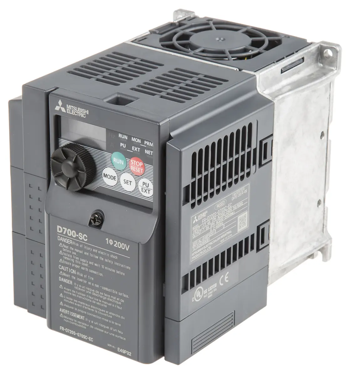 Produktfoto 1 von Mitsubishi Electric FR-D720S 1-Phasen Frequenzumrichter 1.5 kW 240 V 7 A 400Hz