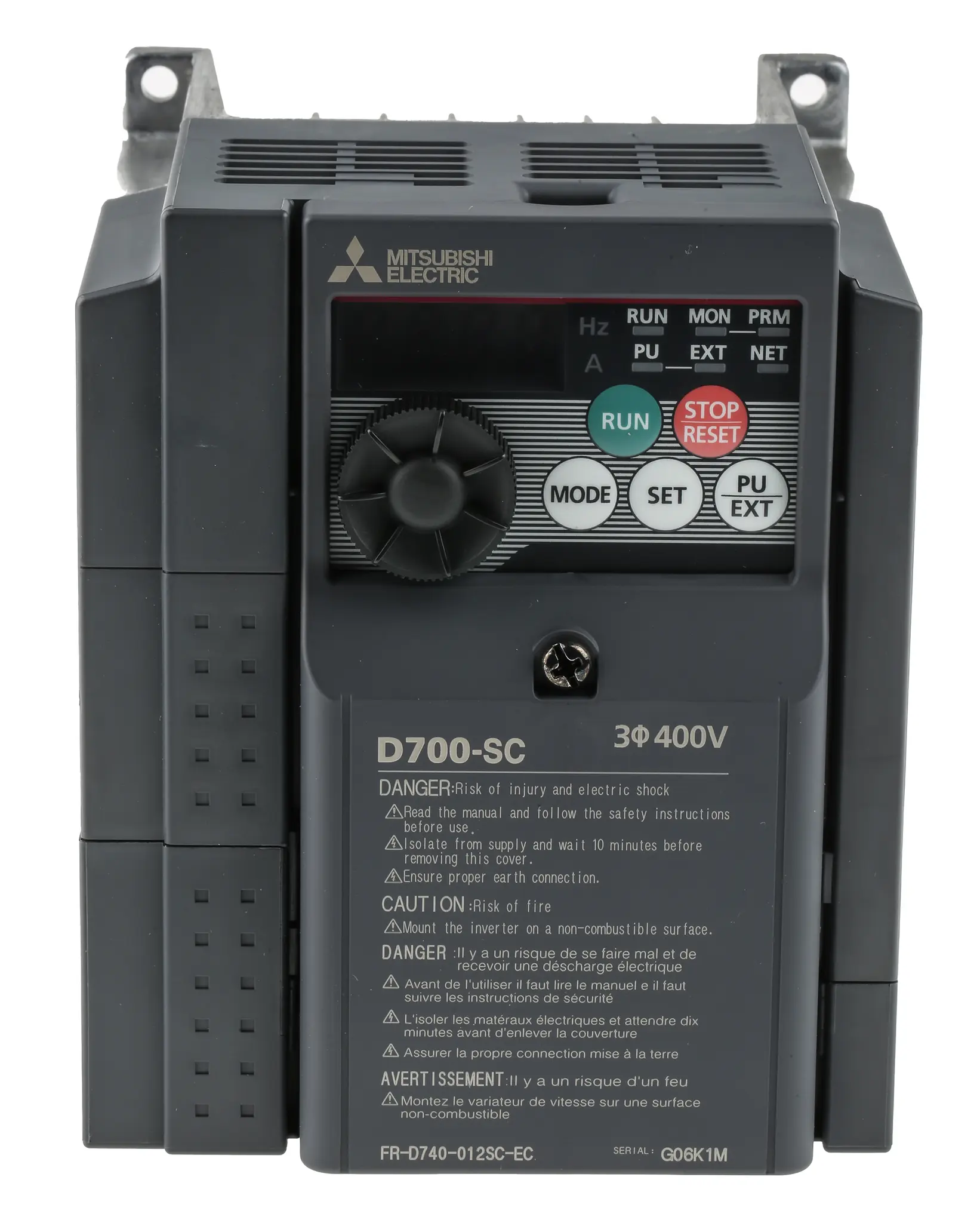 Mitsubishi Electric FR-D740 3-Phasen Frequenzumrichter 0.4 kW 480 V 1.2 A 400Hz