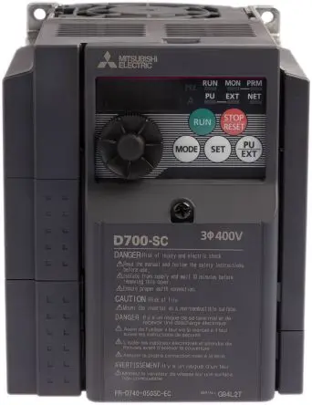 Produktfoto 1 von Mitsubishi Electric FR-D740 3-Phasen Frequenzumrichter 2.2 kW 480V 5 A 400Hz
