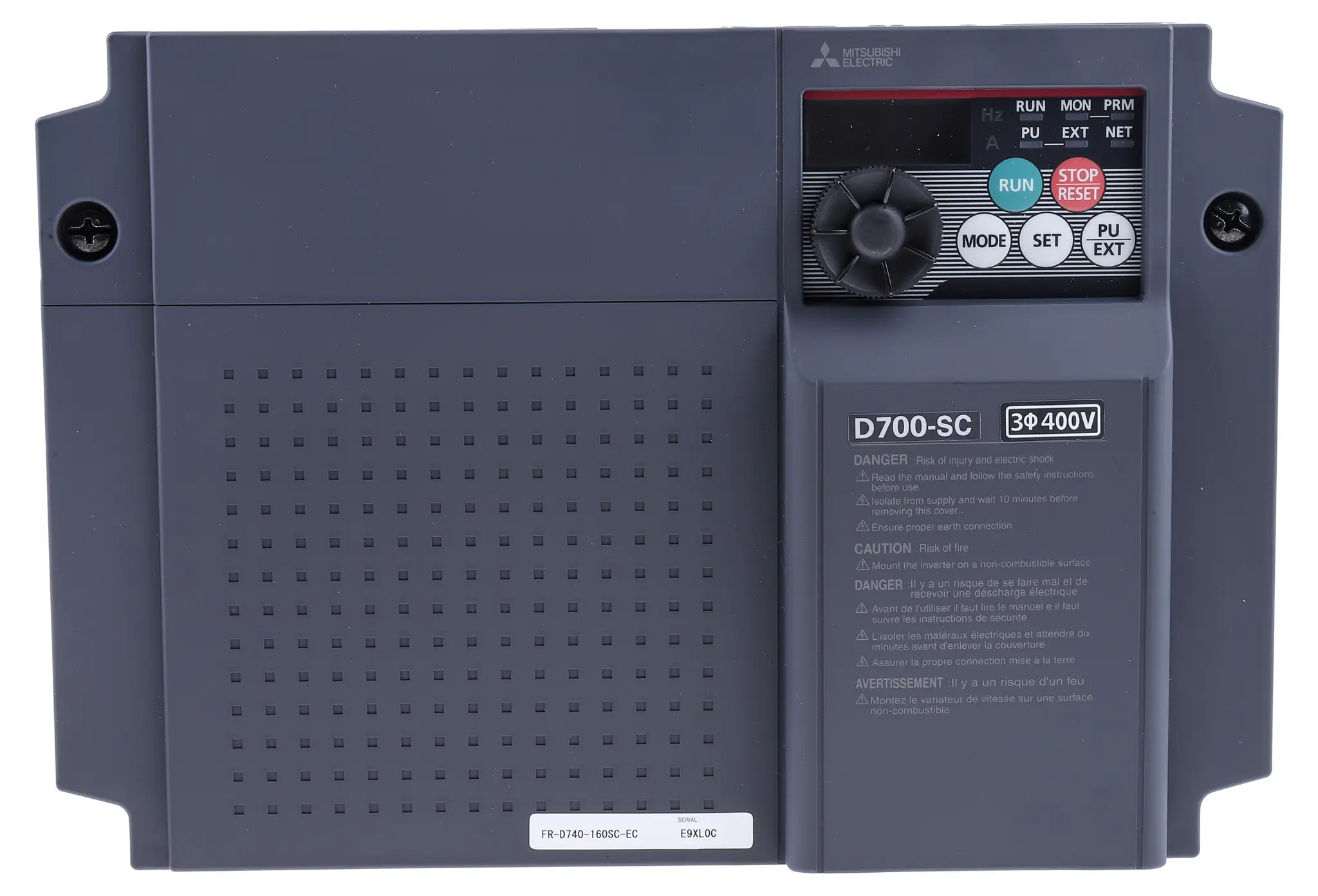 Produktfoto 1 von Mitsubishi Electric FR-D740 3-Phasen Frequenzumrichter 7.5 kW 480 V 6 A 400Hz