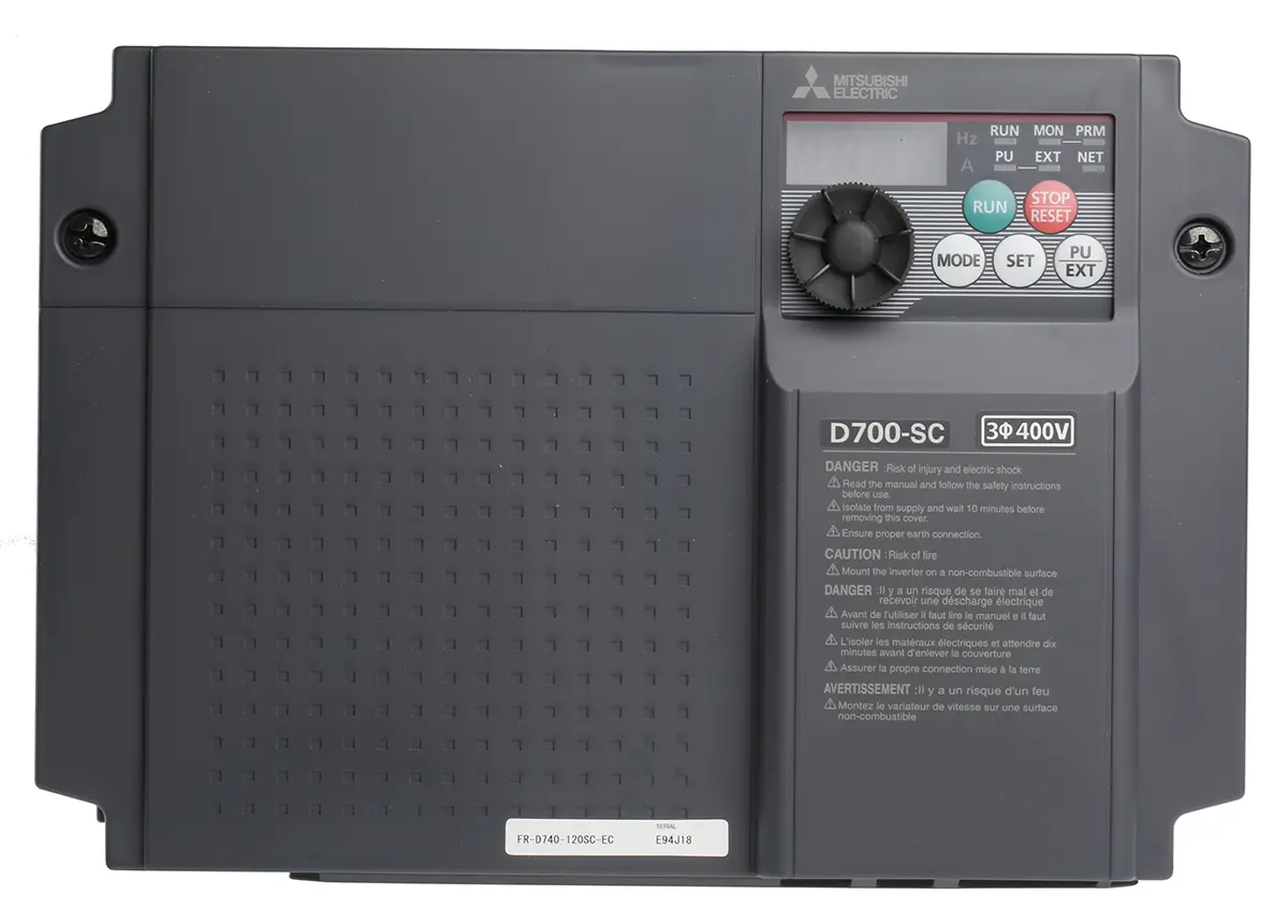 Mitsubishi Electric FR-D740 3-Phasen Frequenzumrichter 5.5 kW 480 V 12 A 400Hz
