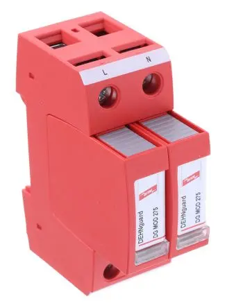 Produktfoto 1 von Dehn DG Überspannungsschutz Modul Arrester Typ 2 40 kA 275V ac, DIN-Hutschiene, -40 °C→80 °C
