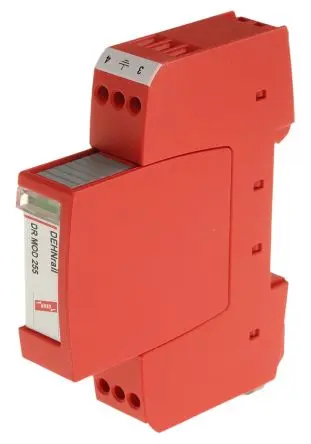 Produktfoto 1 von Dehn DR Überspannungsschutz Modul Überspannungsableiter 5 kA 255V ac/dc, DIN-Hutschiene, -40 °C→80 °C