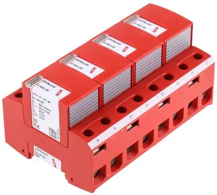 Produktfoto 1 von Dehn DV Überspannungsschutz Modul Überspannungsableiter 100 kA 255V ac, DIN-Hutschiene, -40 °C→60 °C