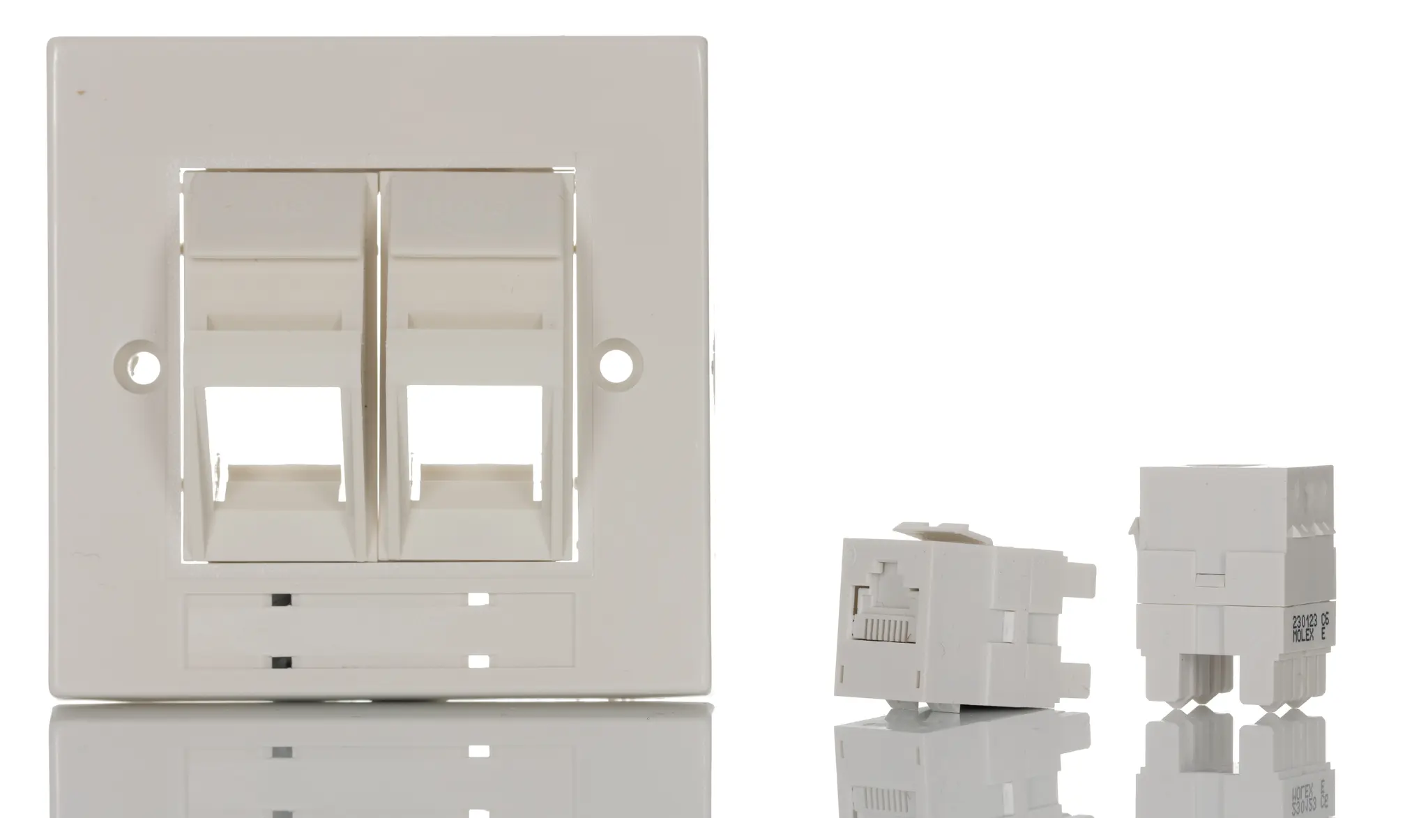 Produktfoto 1 von Molex Premise Networks PowerCat Euromod II RJ45 Weiß