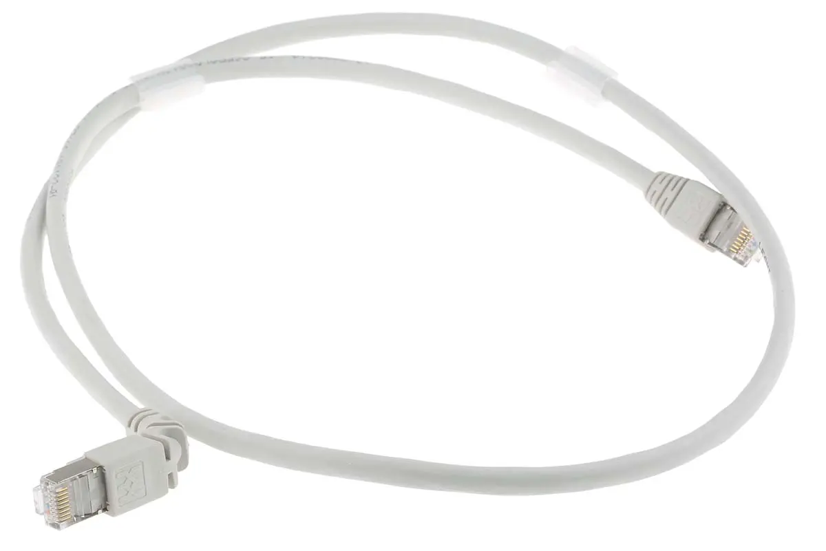 Produktfoto 1 von Weidmüller Kat. 6 Ethernet-Kabel, 1 m, Grau Abgeschirmt Geschirmt, Aussen ø 5.5 mm Außen-ø , Raucharm halogenfrei