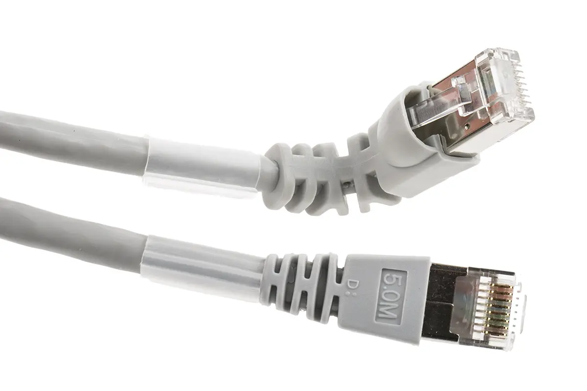 Produktfoto 1 von Weidmüller Kat. 6 Ethernet-Kabel, 5 m, Grau Abgeschirmt Geschirmt, Raucharm halogenfrei