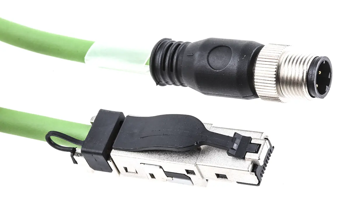 Produktfoto 1 von Weidmüller IE-C5DD4UG0010MCSA20-E Cat.5 Ethernet-Kabel, 1 m, Grün 4 SF/UTP Geschirmt, Aussen ø 6.7 mm Außen-ø ,