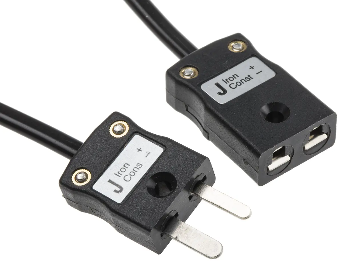 Produktfoto 1 von RS PRO Ungeschirmt 7/0,2mm PVC-isoliert Thermoelement-Verlängerungskabel für Thermoelement Typ J, L. 2m, max. +105°C