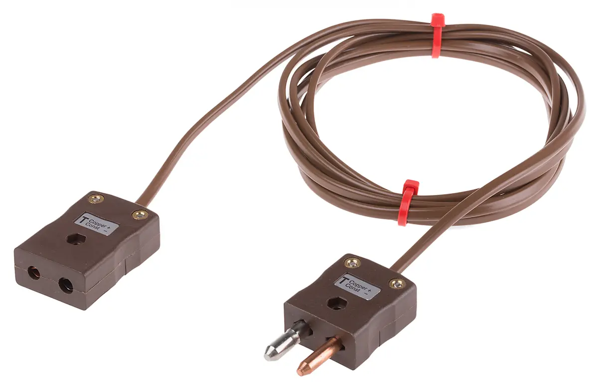 Produktfoto 1 von RS PRO Ungeschirmt 7 2 m Polyvinylchlorid-isoliert Thermoelement-Verlängerungskabel für Thermoelement Typ T, 105 °C