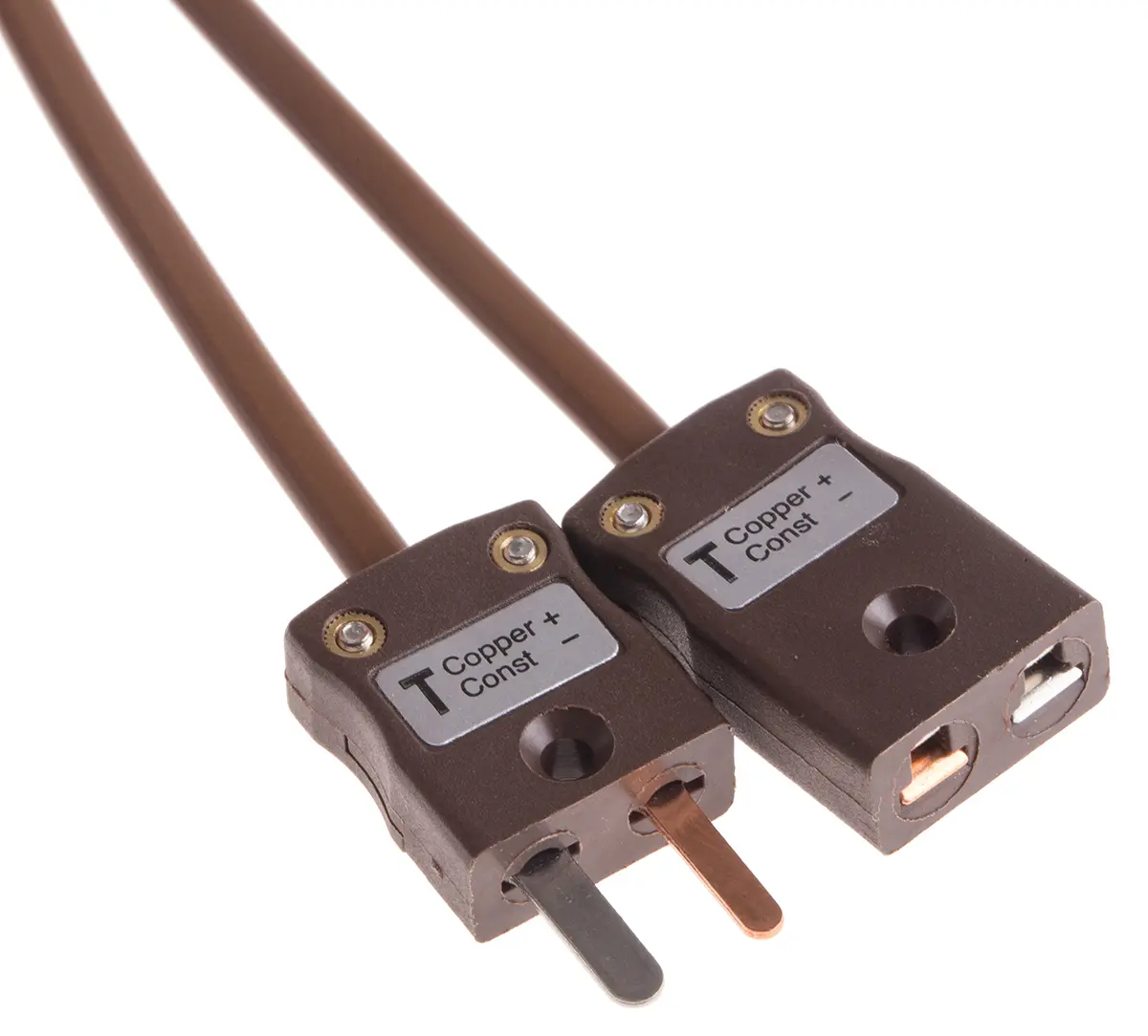 Produktfoto 1 von RS PRO Ungeschirmt 7/0,2mm PVC-isoliert Thermoelement-Verlängerungskabel für Thermoelement Typ T, L. 2m, max. +105°C