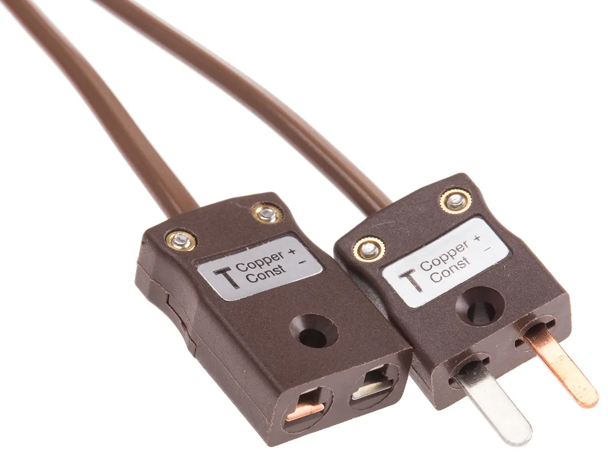 Produktfoto 1 von RS PRO Ungeschirmt 7/0,2mm PVC-isoliert Thermoelement-Verlängerungskabel für Thermoelement Typ T, L. 5m, max. +105°C