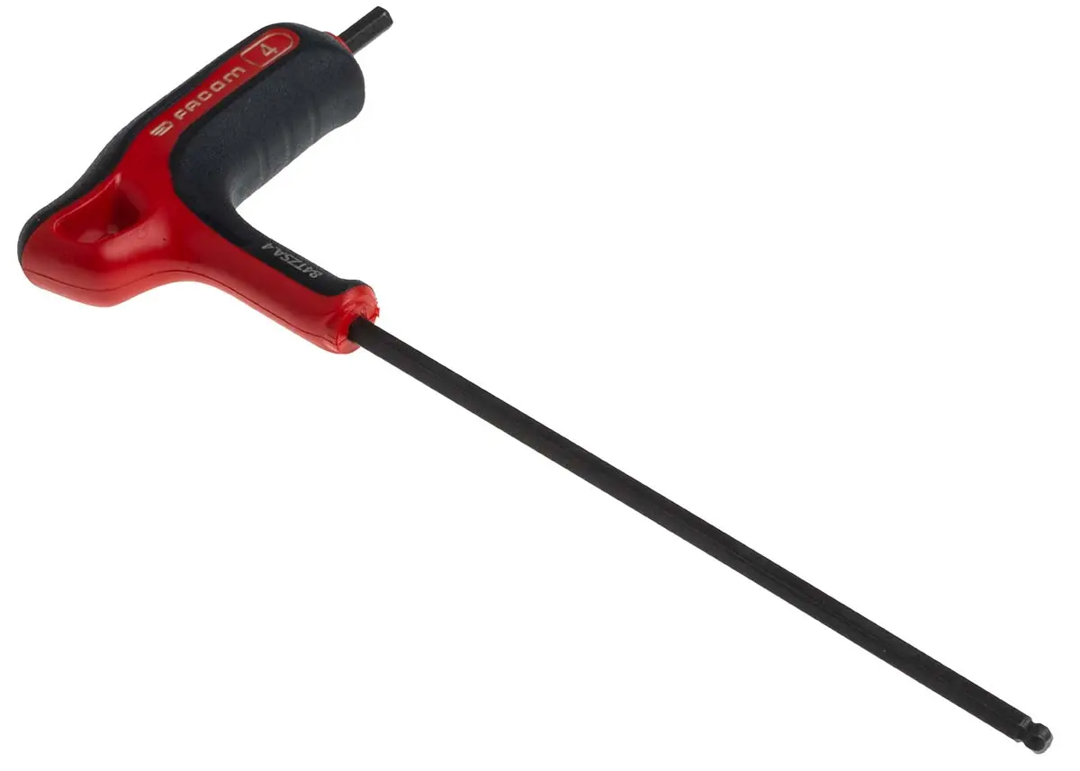 Produktfoto 1 von Facom metrisch  Innensechskant-Schlüssel 4mm T-Griff kurz/lang