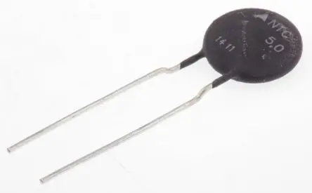 Produktfoto 1 von TDK B57213P0***M3*1 Thermistor 5 Ω, NTC, 80 s 22 mm 14.5 mm, Einschaltstrombegrenzung 7 mm, Toleranz 20 %, 3800 mW