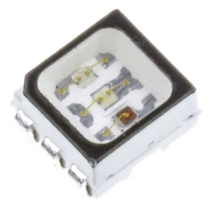 Produktfoto 1 von Broadcom ASMT Oberfläche LED Grün, Rot 3.2 V, Cluster 3-LEDs, 120 °, 6-Pin PLCC 6