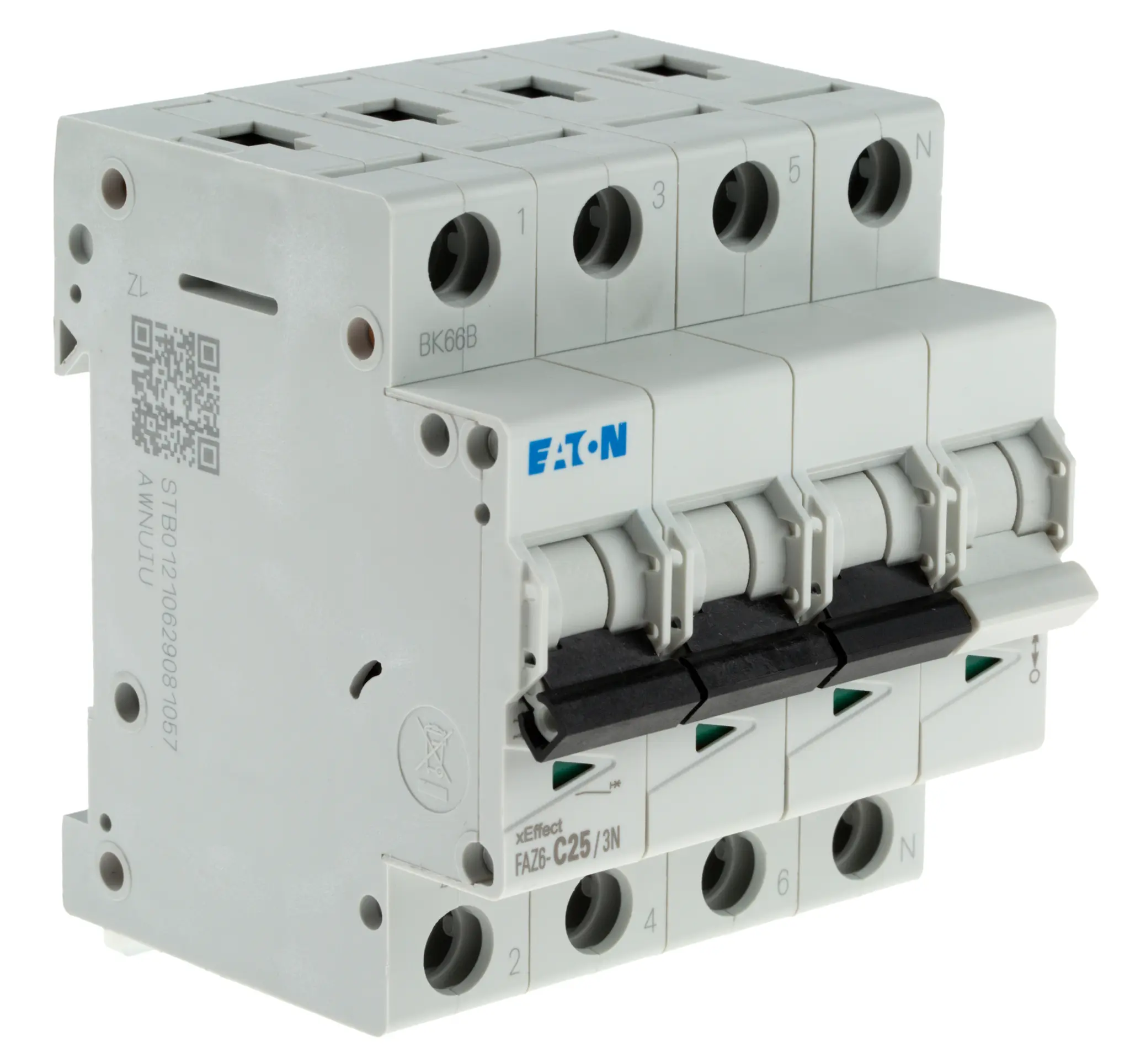 Produktfoto 1 von Eaton xEffect Miniaturüberlastschalter Typ C, Pol 3-polig 25 A 400 V ac, Abschaltvermögen 6 kA xEffect