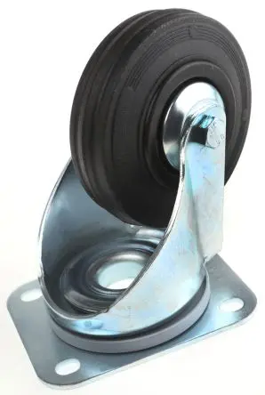 Produktfoto 1 von Tente Drehbar Rolle, Rad ø 100 mm, 75 kg, Ges H. 128 mm, Rad B. 35 mm