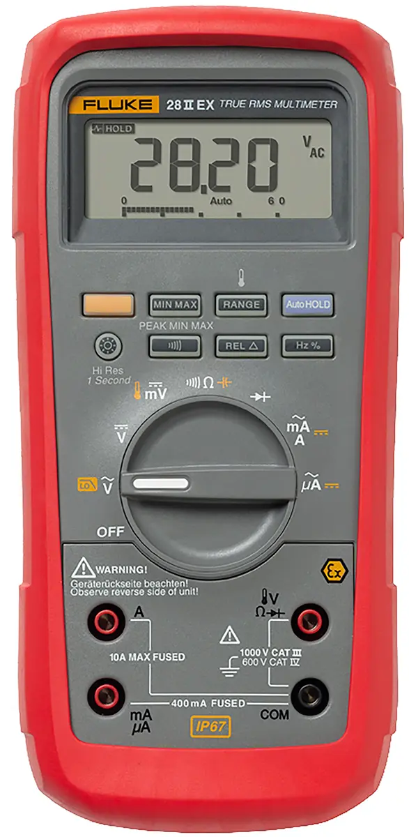 Produktfoto 1 von Fluke 28EX Tragbar Digital Multimeter Echteffektivwert, CAT IV