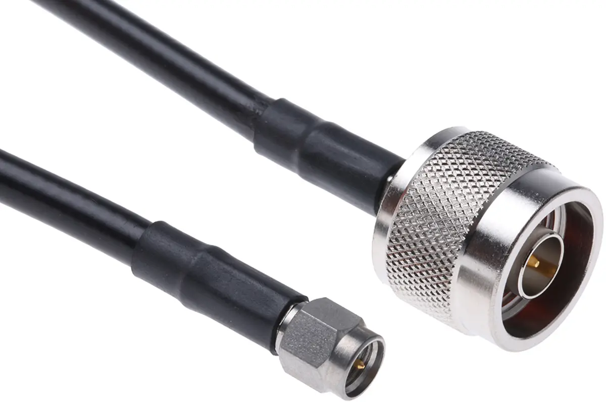 Atem N Type, SMA RG223 Koaxialkabel, Abgeschlossen, 50 Ω, 500 mm, Aussen ø 5.4 mm Außen-ø , Schwarz