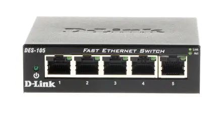 Produktfoto 1 von D-Link 5-Port Fast Ethernet Switch Netzwerk Switch 5-Port Unmanaged 100Mbit/s
