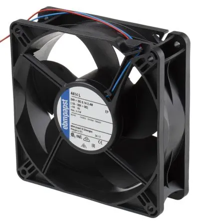 Produktfoto 1 von ebm-papst 4400 Axiallüfter, Kugel, 24V dc / 2.4 W 100 mA, 2700 U/min, 150 m³/h IP54 119 mm 119mm 38 mm