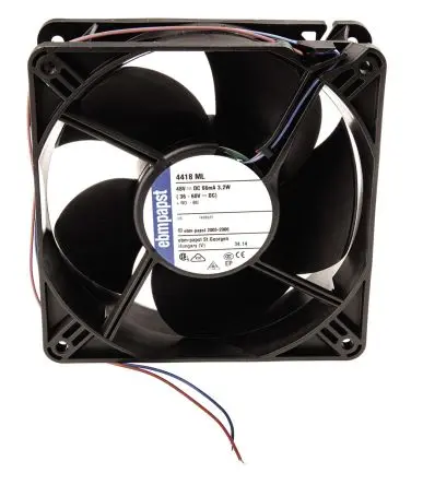 Produktfoto 1 von ebm-papst 4400 Axiallüfter, Kugel, 48V dc / 3.2 W 66 mA, 3000 U/min, 168 m³/h IP54 119 mm 119mm 38 mm