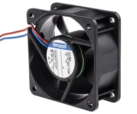 Produktfoto 1 von ebm-papst 600 N Axiallüfter, Hülse, 12V dc / 600 mW 50 mA, 2500 U/min, 21 m³/h IP20 60 mm 60mm 25 mm
