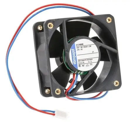 Produktfoto 1 von ebm-papst 600 N Axiallüfter, Hülse, 12V dc / 1.2 W 100 mA, 4100 U/min, 35 m³/h IP20 60 mm 60mm 25.4 mm