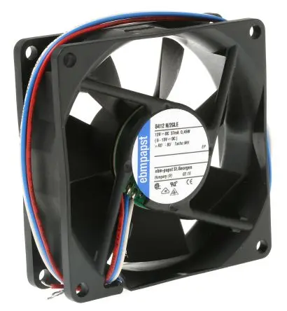 Produktfoto 1 von ebm-papst 8400 N Axiallüfter, Hülse, 12V dc / 500 mW 41 mA, 1500 U/min, 33 m³/h IP68 80 mm 80mm 25 mm