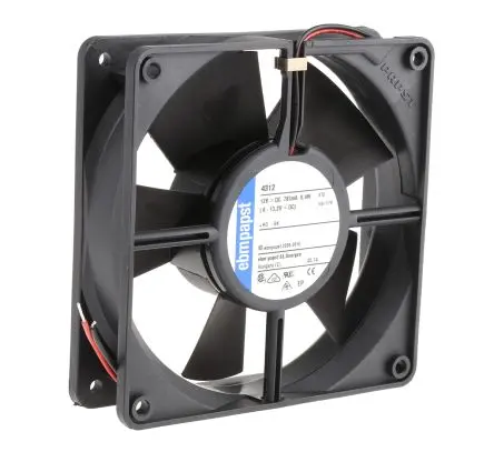 Produktfoto 1 von ebm-papst 4300 Axiallüfter, Kugel, 12V dc / 9.4 W 783 mA, 3400 U/min, 204 m³/h IP68 119 mm 119mm 32 mm