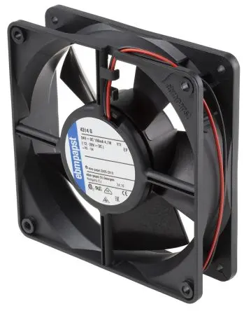 Produktfoto 1 von ebm-papst 4300 Axiallüfter, Hülse, 24V dc / 5 W 195 mA, 2800 U/min, 170 m³/h IP68 119 mm 119mm 32 mm